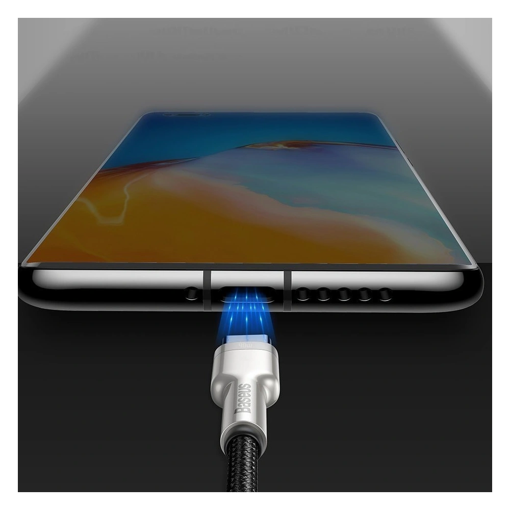 Wholesale Baseus Cafule Series Metal Data USB - USB Typ C 40 W cable (10 V / 4 A) SCP (Huawei SuperCharge Protocol) 0,25 m silver (CATJK-0 - BSU2527SLV - {ean13} - Hurt