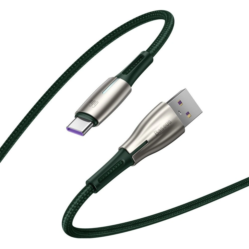 Wholesale Baseus Water Drop USB - USB Typ C cable 66 W (11 V / 6 A) Huawei SuperCharge SCP 2 m green (CATSD-N06) - BSU2560GRN - {ean13} - Hurt