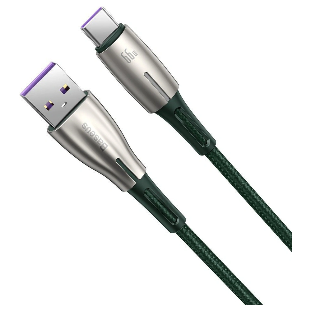 Wholesale Baseus Water Drop USB - USB Typ C cable 66 W (11 V / 6 A) Huawei SuperCharge SCP 2 m green (CATSD-N06) - BSU2560GRN - {ean13} - Hurt