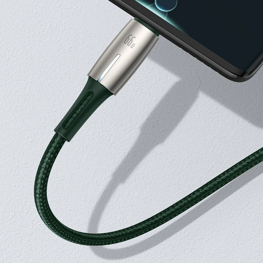 Hurtownia GSM - Baseus Water Drop kabel USB - USB Typ C 66 W (11 V / 6 A) Huawei SuperCharge SCP 2 m zielony (CATSD-N06) - BSU2560GRN - {ean13} - Hurt