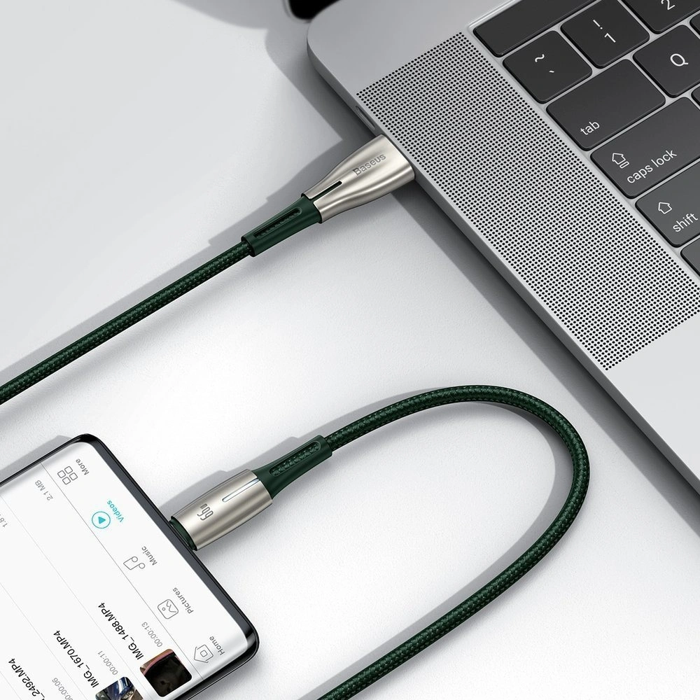 Wholesale Baseus Water Drop USB - USB Typ C cable 66 W (11 V / 6 A) Huawei SuperCharge SCP 2 m green (CATSD-N06) - BSU2560GRN - {ean13} - Hurt