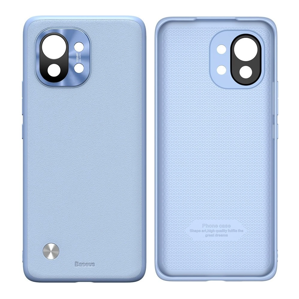 Wholesale Baseus Alloy Leather Case durable case with a camera cover Xiaomi Mi 11 purple (WIXM11-05) - BSU2574PRP - {ean13} - Hurt