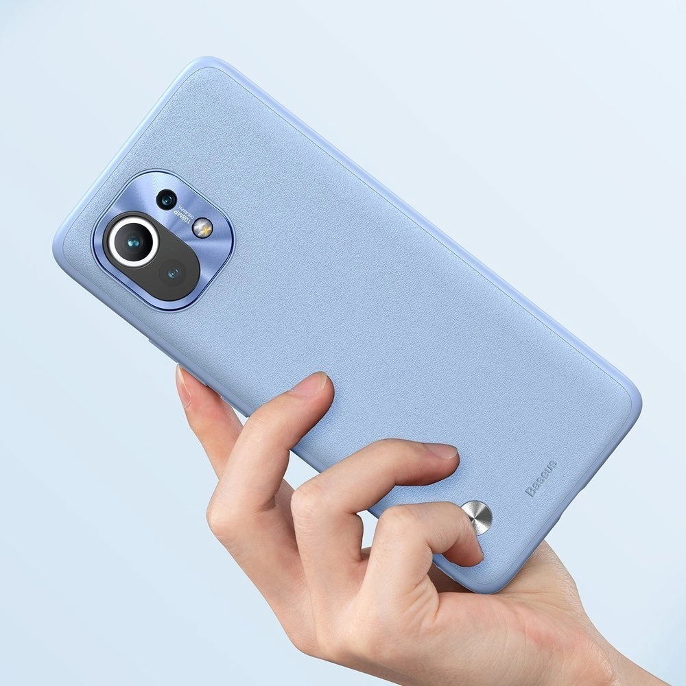 Wholesale Baseus Alloy Leather Case durable case with a camera cover Xiaomi Mi 11 purple (WIXM11-05) - BSU2574PRP - {ean13} - Hurt