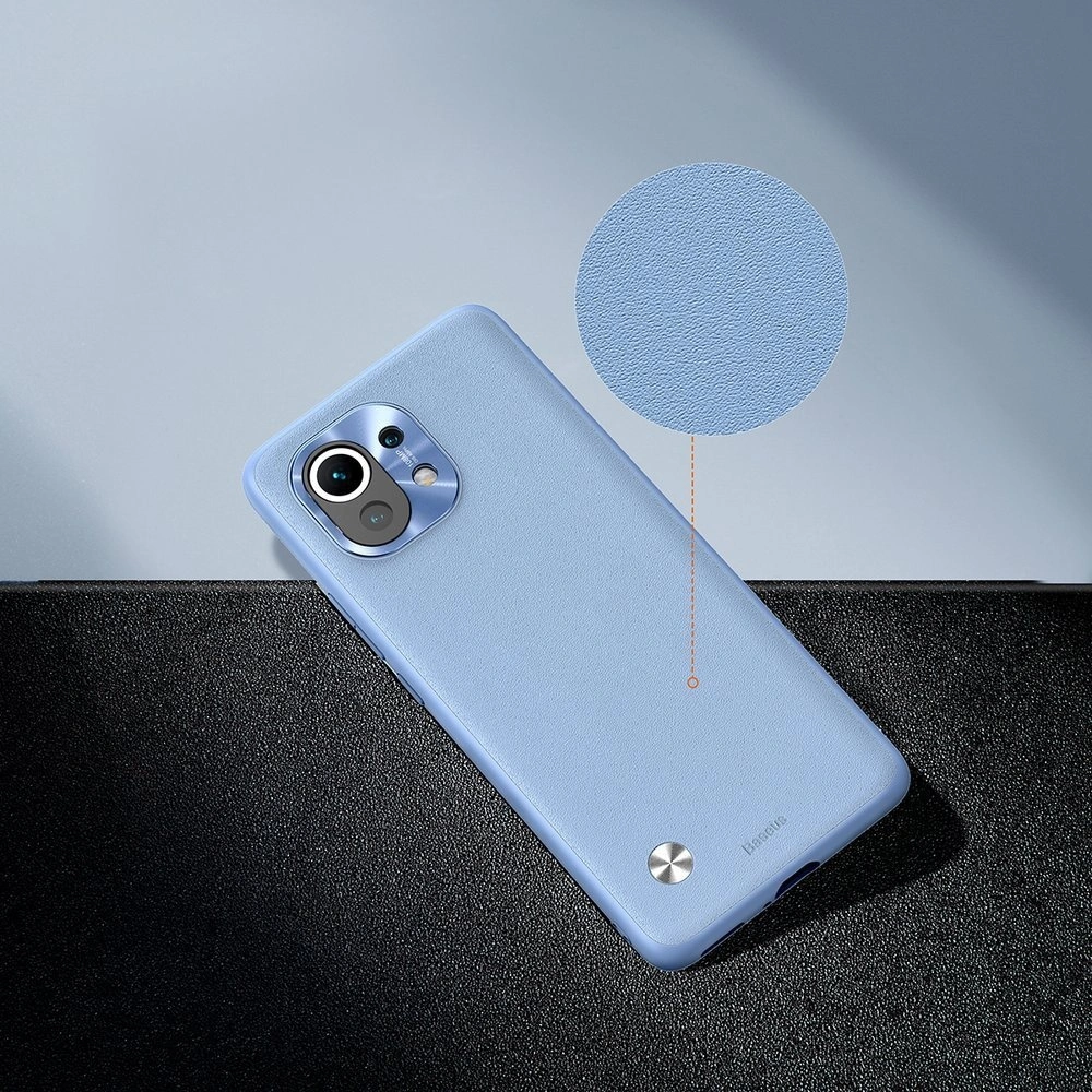 Wholesale Baseus Alloy Leather Case durable case with a camera cover Xiaomi Mi 11 purple (WIXM11-05) - BSU2574PRP - {ean13} - Hurt