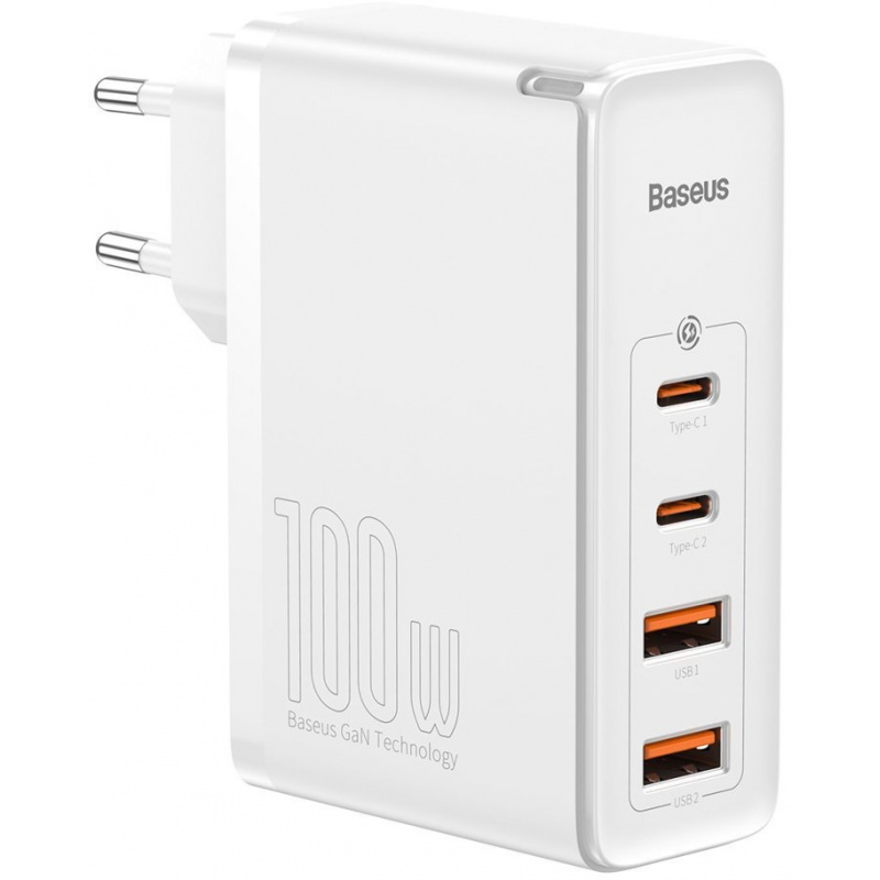 Baseus Distributor - 6953156204690 - BSU2585WHT - Baseus GaN2 Pro fast wall charger 100W USB / USB Typ C Quick Charge 4+ Power Delivery white (CCGAN2P-L02) - B2B homescreen