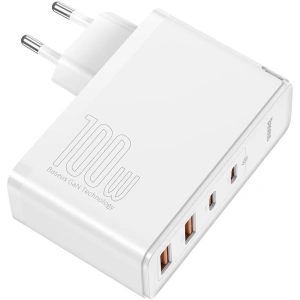 Baseus GaN2 Pro szybka ładowarka sieciowa 100W USB / USB Typ C Quick Charge 4+ Power Delivery biały (CCGAN2P-L02) Baseus GaN2 Pro szybka ładowarka sieciowa 100W USB / USB Typ C Quick Charge 4+ Power Delivery biały (CCGAN2P-L02)