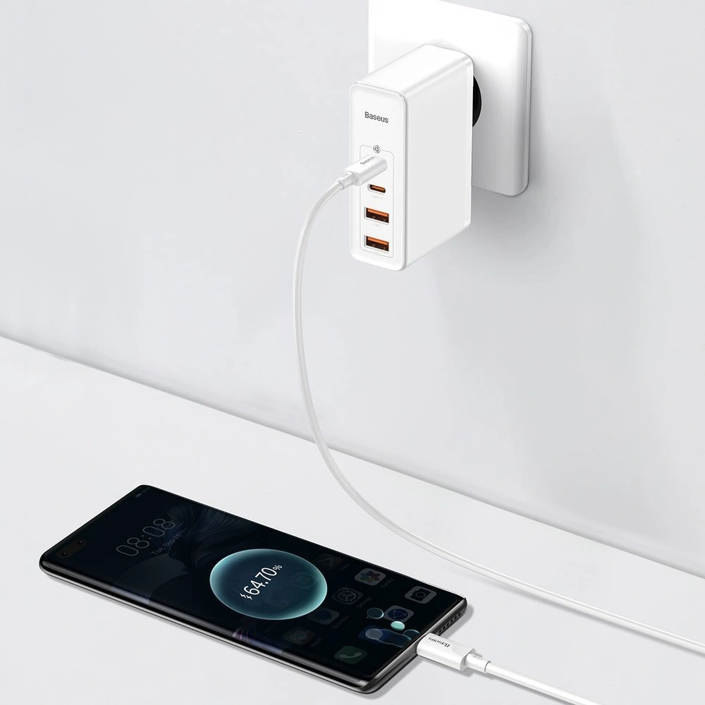 Hurtownia GSM - Baseus GaN2 Pro rychlá síťová nabíječka 100W USB / USB Typ C Quick Charge 4+ Power Delivery bílá (CCGAN2P-L02) - BSU2585WHT - {ean13} - Hurt