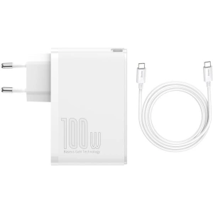 Baseus GaN2 Pro szybka ładowarka sieciowa 100W USB / USB Typ C Quick Charge 4+ Power Delivery biały (CCGAN2P-L02) Baseus GaN2 Pro szybka ładowarka sieciowa 100W USB / USB Typ C Quick Charge 4+ Power Delivery biały (CCGAN2P-L02)