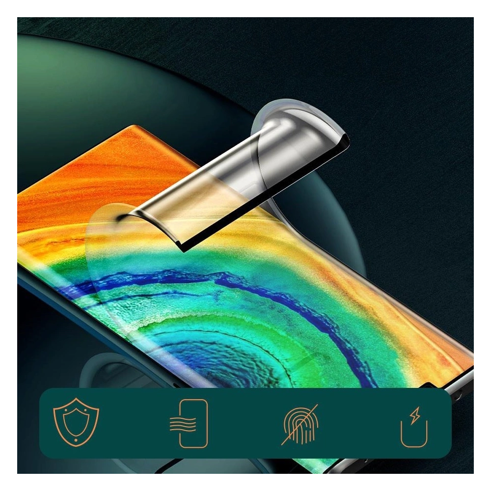Wholesale Baseus 0.15mm full-screen curved anti-explosion soft screen protector For Mate30 Pro Black - BSU2615BLK - {ean13} - Hurt