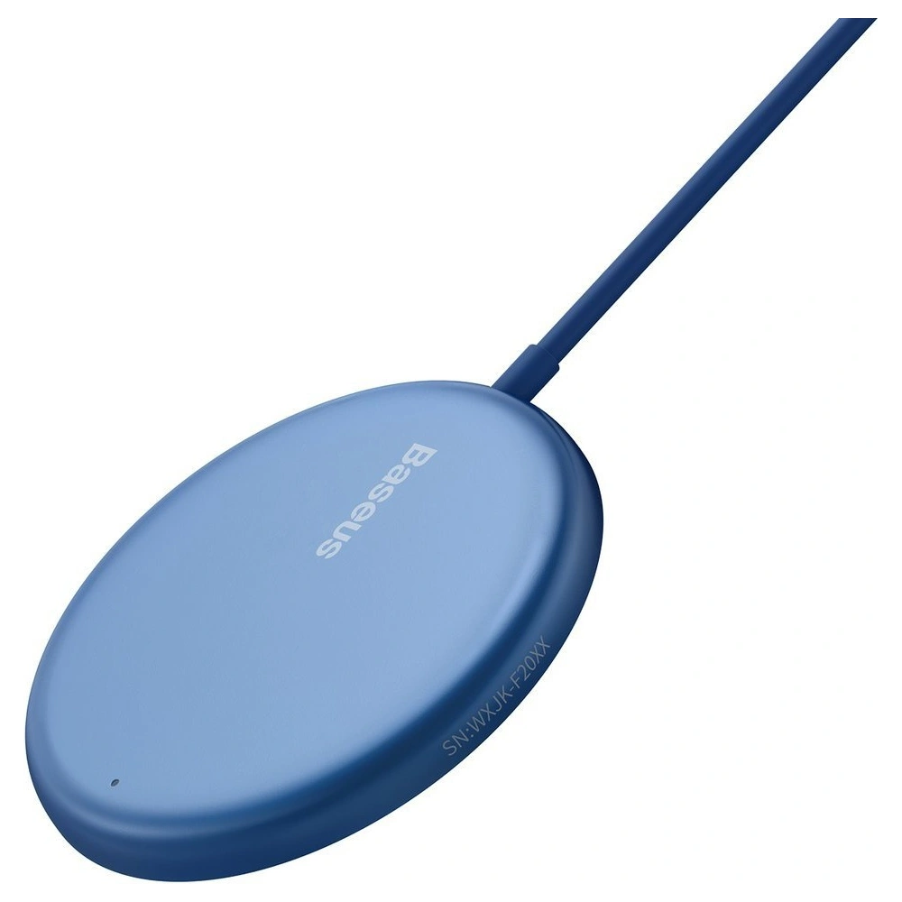 Hurtownia GSM - Baseus mini magnetyczna bezprzewodowa indukcyjna ładowarka Qi 15 W (kompatybilna z MagSafe) niebieski (WXJK-H03) - BSU2633BLU - {ean13} - Hurt