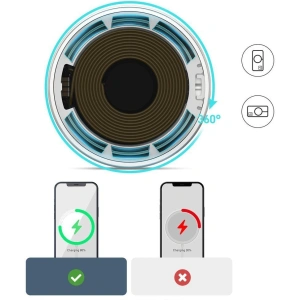 Wholesale Baseus mini magnetic wireless Qi charger 15 W (MagSafe compatible for iPhone) blue (WXJK-H03) - BSU2633BLU - {ean13} - Hurt