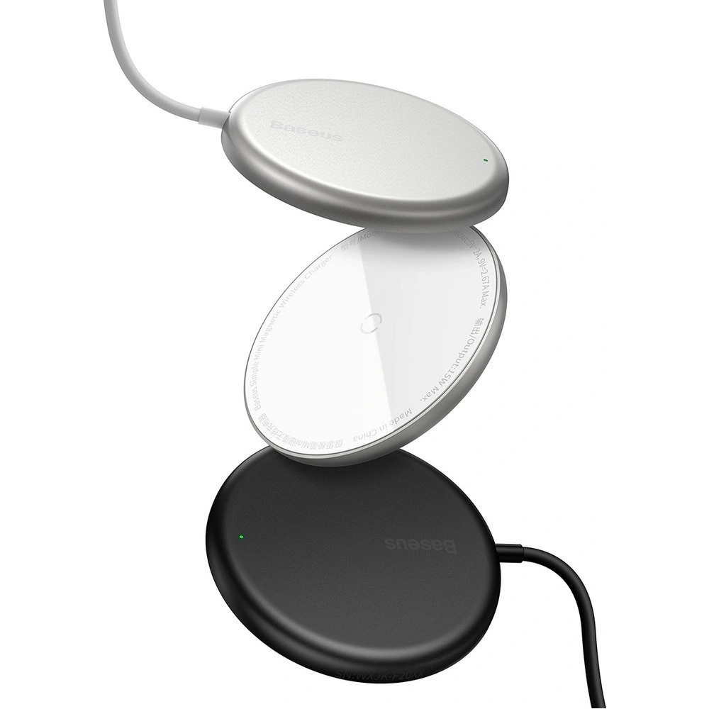 Wholesale Baseus mini magnetic wireless Qi charger 15 W (MagSafe compatible for iPhone) blue (WXJK-H03) - BSU2633BLU - {ean13} - Hurt