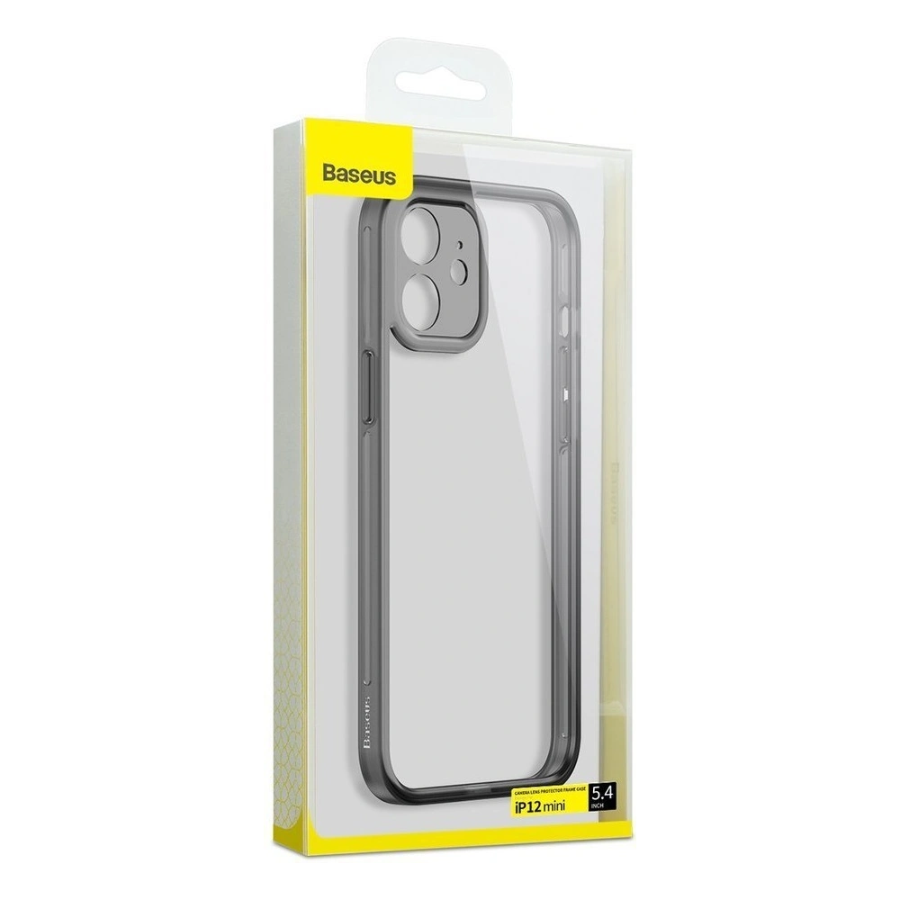 Wholesale Baseus Camera Lens Protector Case durable flexible gel case for iPhone 12 mini black (FRAPIPH54N-01) - BSU2640BLK - {ean13} - Hurt