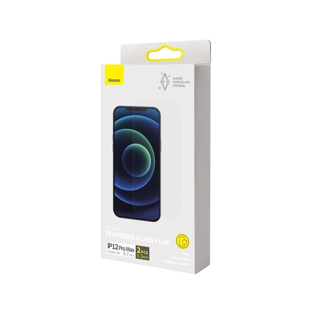 Hurtownia GSM - Baseus sada 2x keramické tvrzené sklo 0,3 mm Apple iPhone 12 Pro Max průhledné (SGAPIPH67N-LI02) - BSU2650CL - {ean13} - Hurt