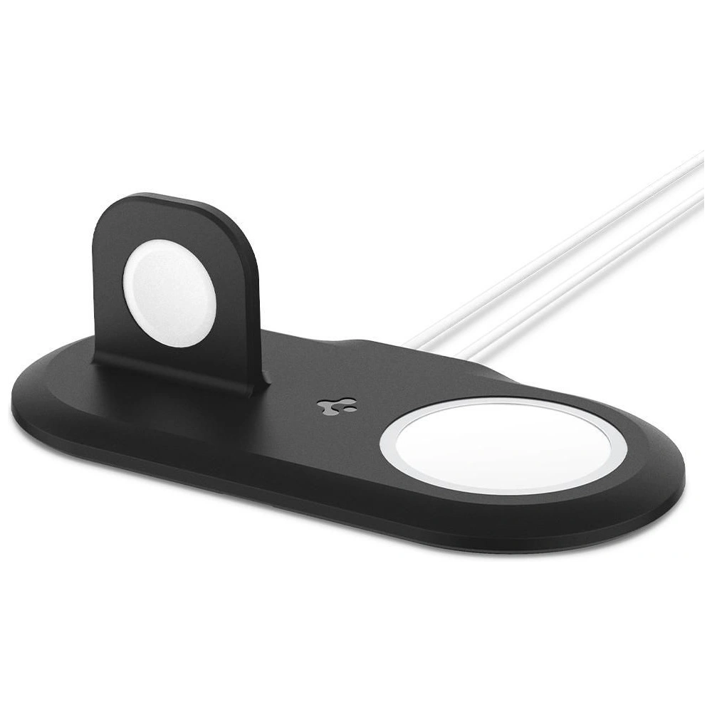 Hurtownia GSM - Bezdrátová nabíječka Spigen MagFit Duo Apple MagSafe & Apple Watch Charger Stand Černá - SPN1585BLK - {ean13} - Hurt