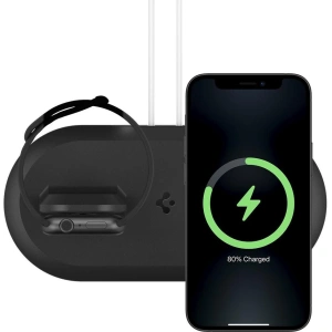 Wholesale Spigen MagFit Duo Apple MagSafe & Apple Watch Charger Stand Black - SPN1585BLK - {ean13} - Hurt