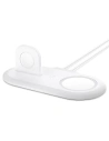 Bezdrátová nabíječka Spigen MagFit Duo Apple MagSafe & Apple Watch Charger Stand White