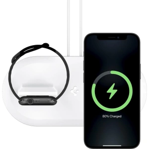 Wholesale Spigen MagFit Duo Apple MagSafe & Apple Watch Charger Stand White - SPN1586WHT - {ean13} - Hurt
