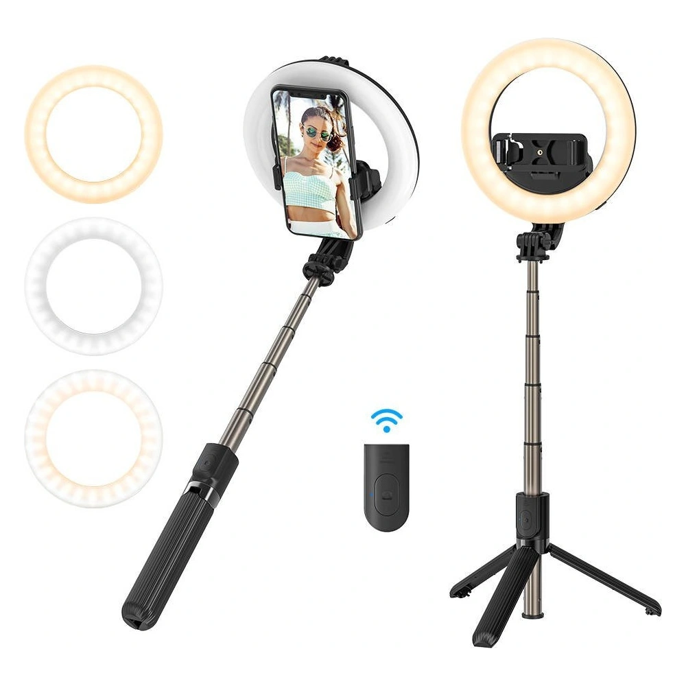 Hurtownia GSM - Selfie tyč / stativ 3w1 BlitzWolf BW-BS8 Pro s LED kroužkovým světlem - BLZ349 - {ean13} - Hurt
