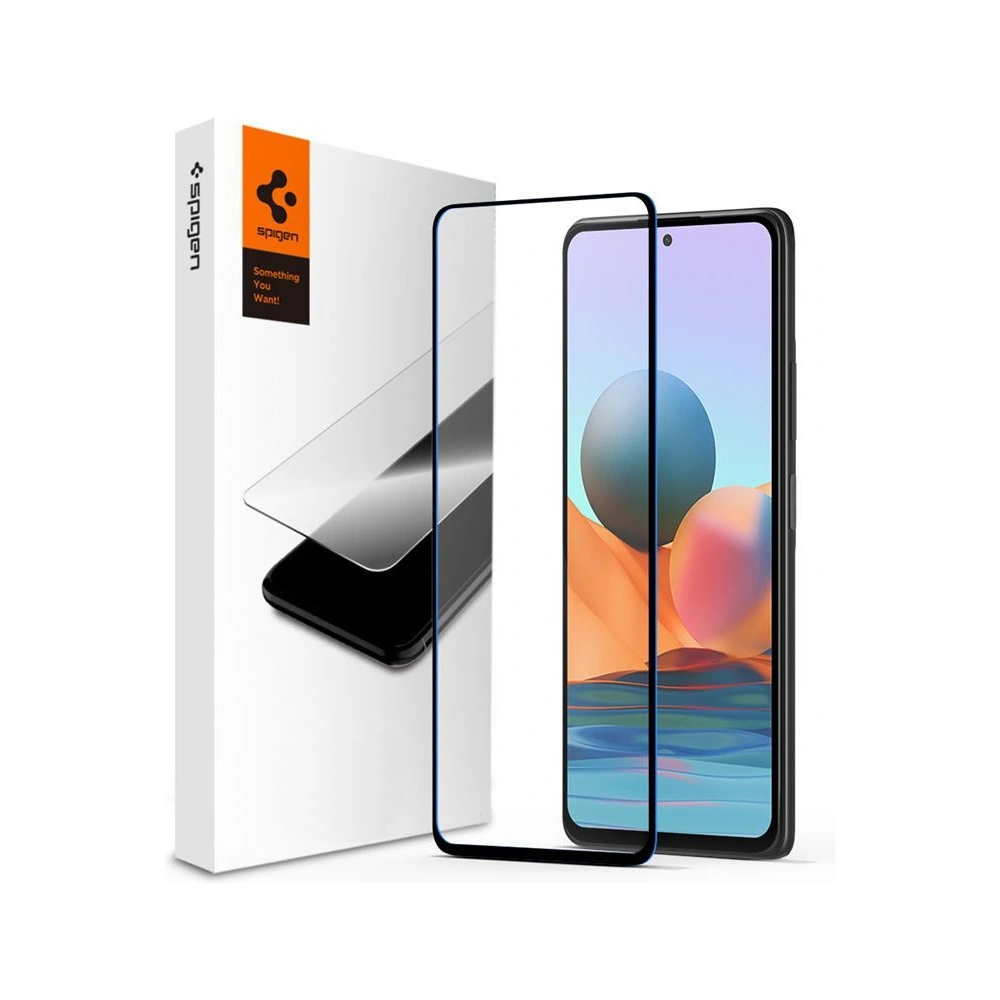 Hurtownia GSM - Sklo tvrzené Spigen GLAS.tR Slim Redmi Note 10/10S Černé - SPN1596BLK - {ean13} - Hurt