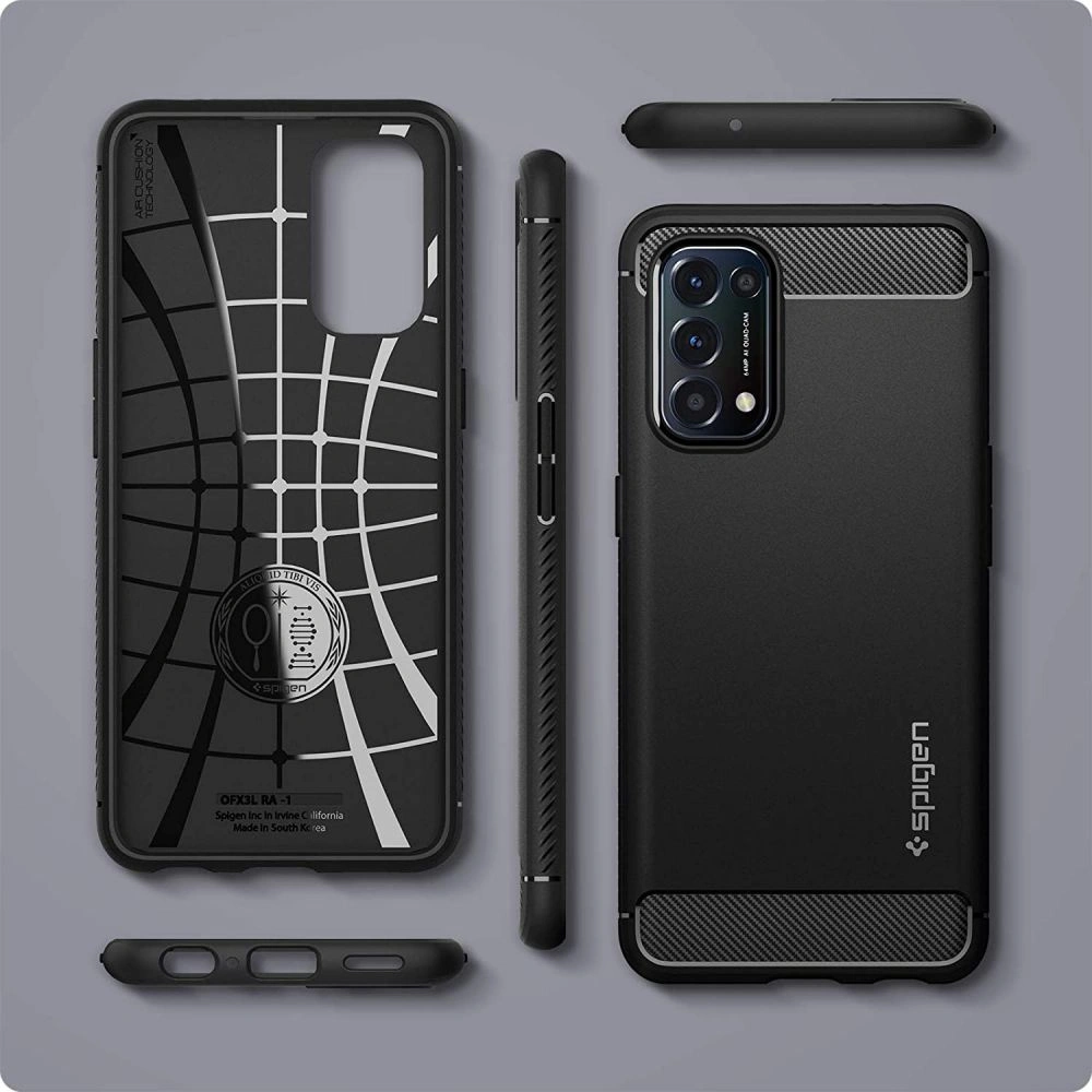Hurtownia GSM - Etui Spigen Rugged Armor Oppo Reno 5 5G/Find X3 Lite Matná Černá - SPN1602BLK - {ean13} - Hurt