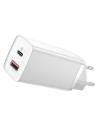 Ładowarka sieciowa Baseus GaN2 Lite, USB + USB-C, 65W, EU (biała)