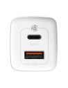 Hurtownia GSM - Ładowarka sieciowa Baseus GaN2 Lite, USB + USB-C, 65W, EU (biała) - BSU2656WHT - {ean13} - Hurt