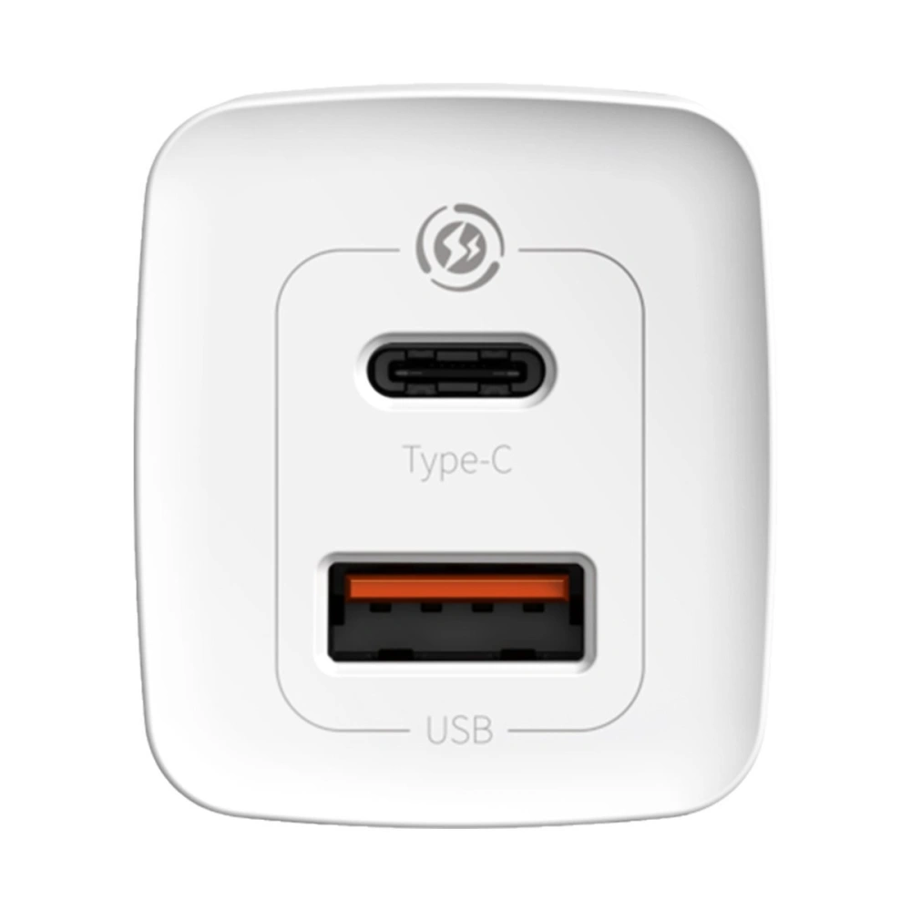 Nabíječka Baseus GaN2 Lite, USB + USB-C, 65W, EU (bílá)
