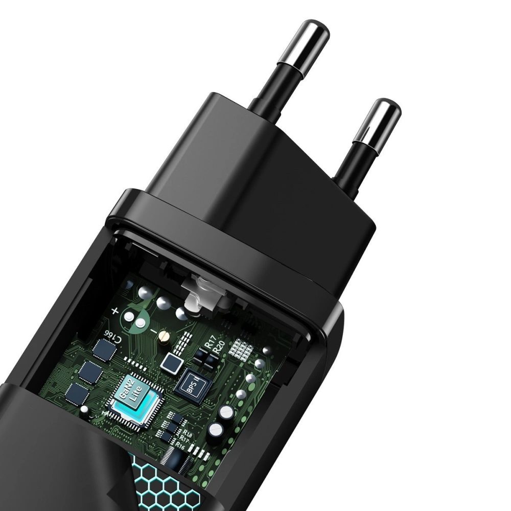 Hurtownia GSM - Nabíječka Baseus GaN2 Lite, USB + USB-C, 65W, EU (černá) - BSU2657BLK - {ean13} - Hurt
