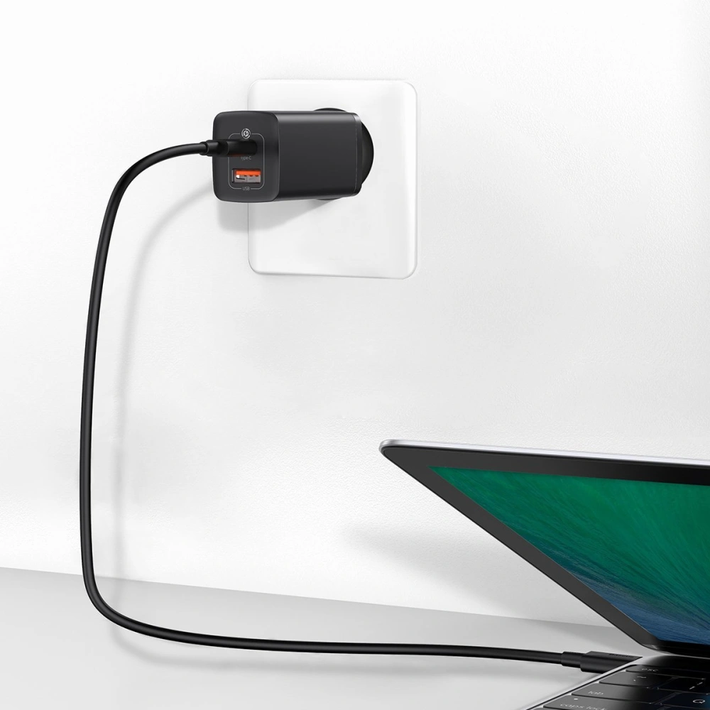 Hurtownia GSM - Nabíječka Baseus GaN2 Lite, USB + USB-C, 65W, EU (černá) - BSU2657BLK - {ean13} - Hurt