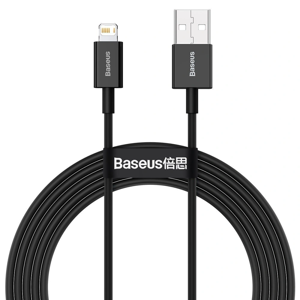 Hurtownia GSM - Kabel USB do Lightning Baseus Superior Series, 2.4A, 2m (černý) - BSU2659BLK - {ean13} - Hurt