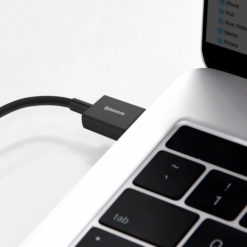 Hurtownia GSM - Kabel USB do Lightning Baseus Superior Series, 2.4A, 2m (černý) - BSU2659BLK - {ean13} - Hurt