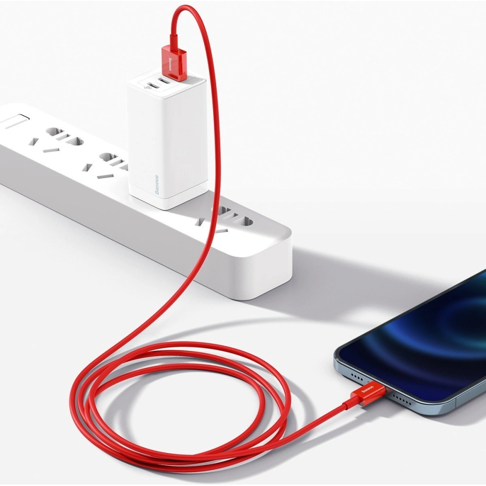 Hurtownia GSM - Kabel USB do Lightning Baseus Superior Series, 2.4A, 2m (czerwony) - BSU2658RED - {ean13} - Hurt