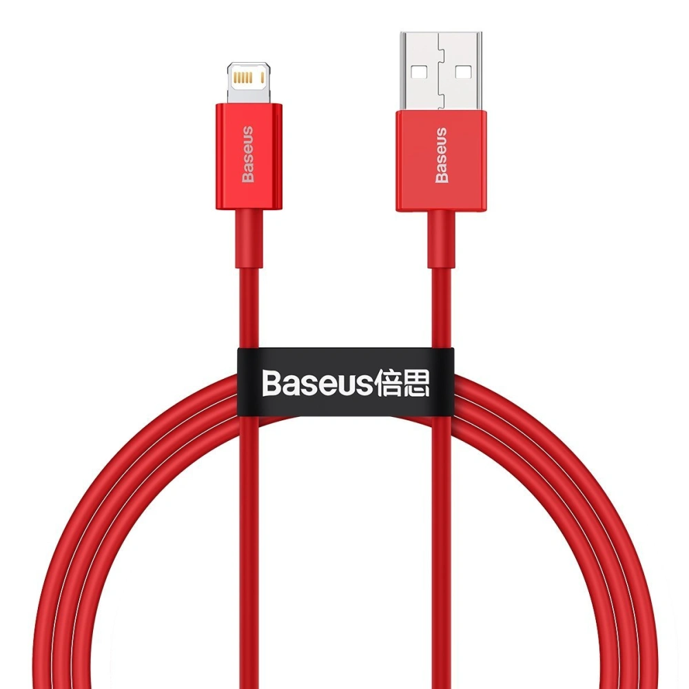Hurtownia GSM - Kabel USB do Lightning Baseus Superior Series, 2.4A, 1m (czerwony) - BSU2661RED - {ean13} - Hurt