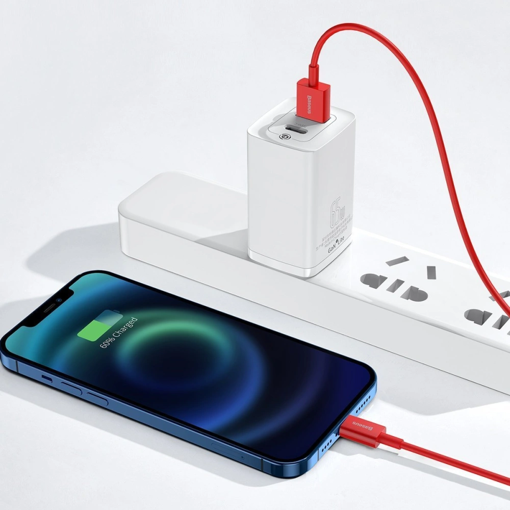 Hurtownia GSM - Kabel USB do Lightning Baseus Superior Series, 2.4A, 1m (czerwony) - BSU2661RED - {ean13} - Hurt