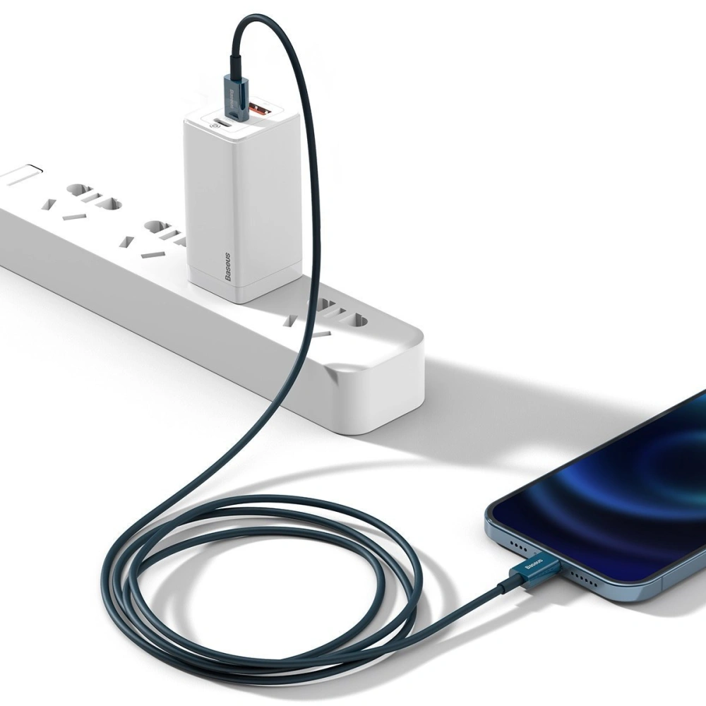 Hurtownia GSM - Kabel USB-C do Lightning Baseus Superior Series, 20W, PD, 2m (modrý) - BSU2662BLU - {ean13} - Hurt