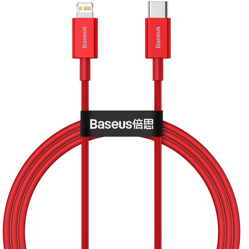 Baseus Distributor - 6953156205338 - BSU2664RED - Baseus Superior Series Cable USB-C - Lightning, 20W, PD, 1m (red) - B2B homescreen