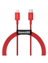 Kabel USB-C do Lightning Baseus Superior Series, 20W, PD, 1m (czerwony)