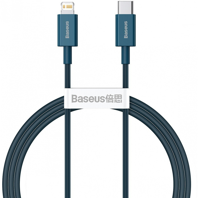 Hurtownia Baseus - 6953156205321 - BSU2665BLU - Kabel USB-C do Lightning Baseus Superior Series, 20W, PD, 1m (niebieski) - B2B homescreen