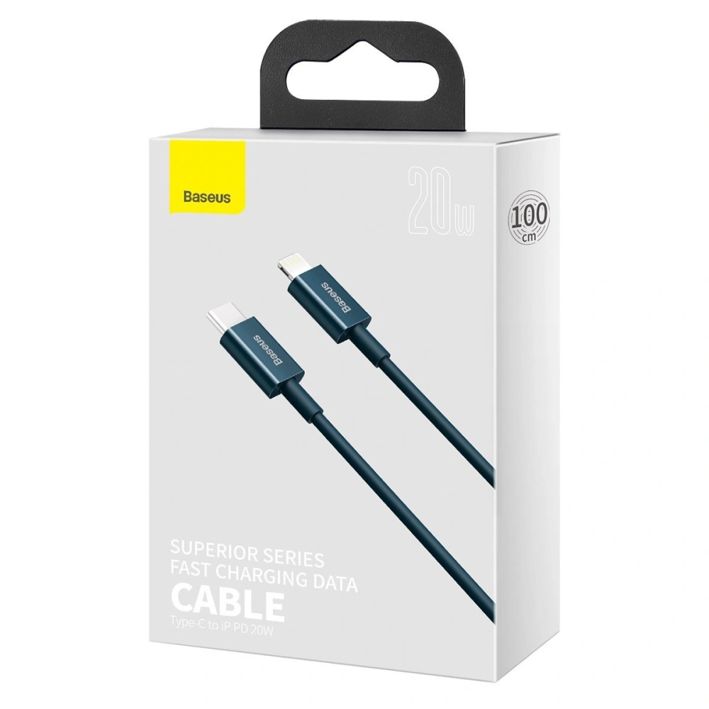 Hurtownia GSM - Kabel USB-C do Lightning Baseus Superior Series, 20W, PD, 1m (modrý) - BSU2665BLU - {ean13} - Hurt