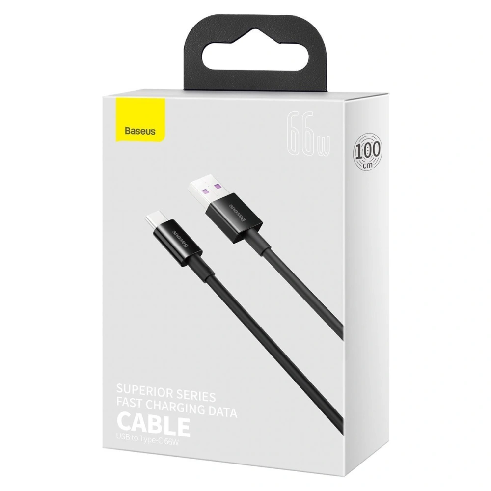Hurtownia GSM - Kabel USB do USB-C Baseus Superior Series, 66W, 1m (czarny) - BSU2667BLK - {ean13} - Hurt
