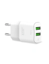 PURO White Mini Travel Fast Charger 2x USB-A 12 W (white)