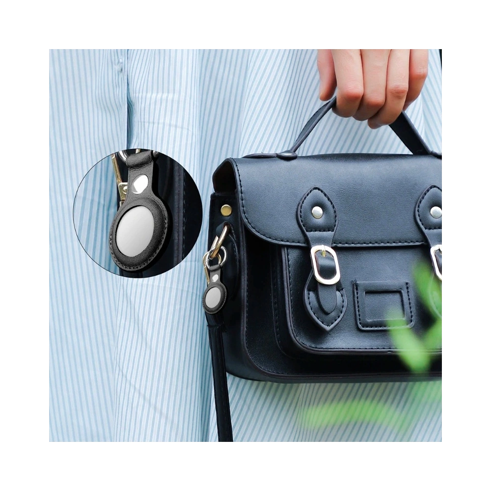 Hurtownia GSM - Etui z veganské kůže Loco Dot Leather Apple AirTag Hnědé - LOC006BR - {ean13} - Hurt