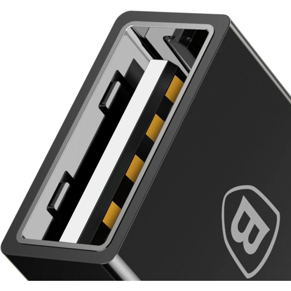 Hurtownia GSM - Adaptér Baseus Exquisite USB-C na USB 2,4A (černý) - BSU2669BLK - {ean13} - Hurt