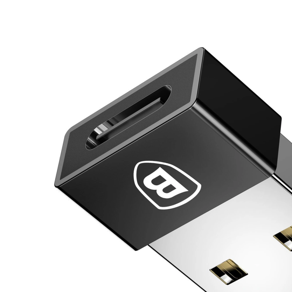 Hurtownia GSM - Adapter Baseus Exquisite USB do USB-C 2,4A (czarny) - BSU1651BLK - {ean13} - Hurt