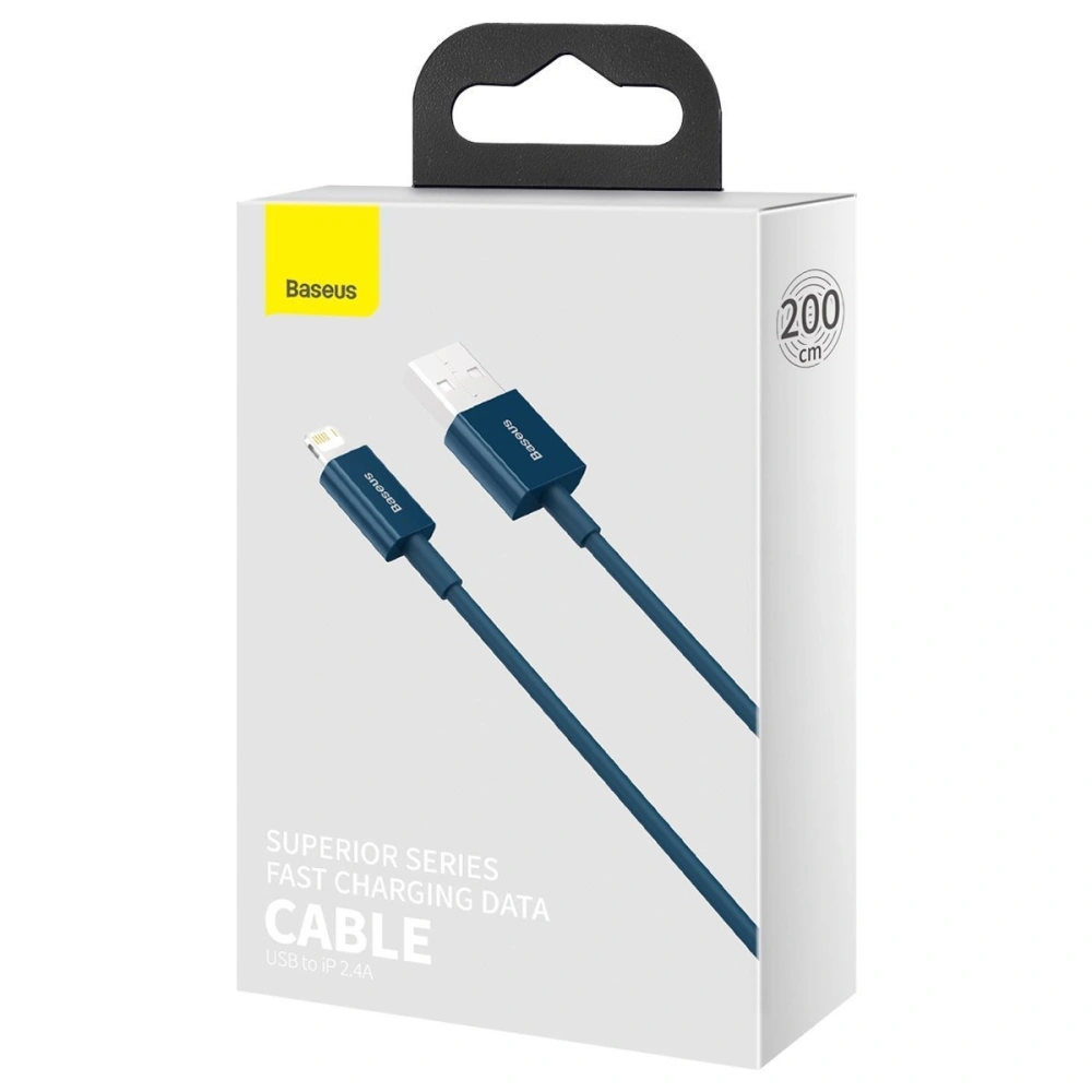 Wholesale Baseus Superior Series Cable USB - Lightning 2.4A 2m (blue) - BSU2673BLU - {ean13} - Hurt