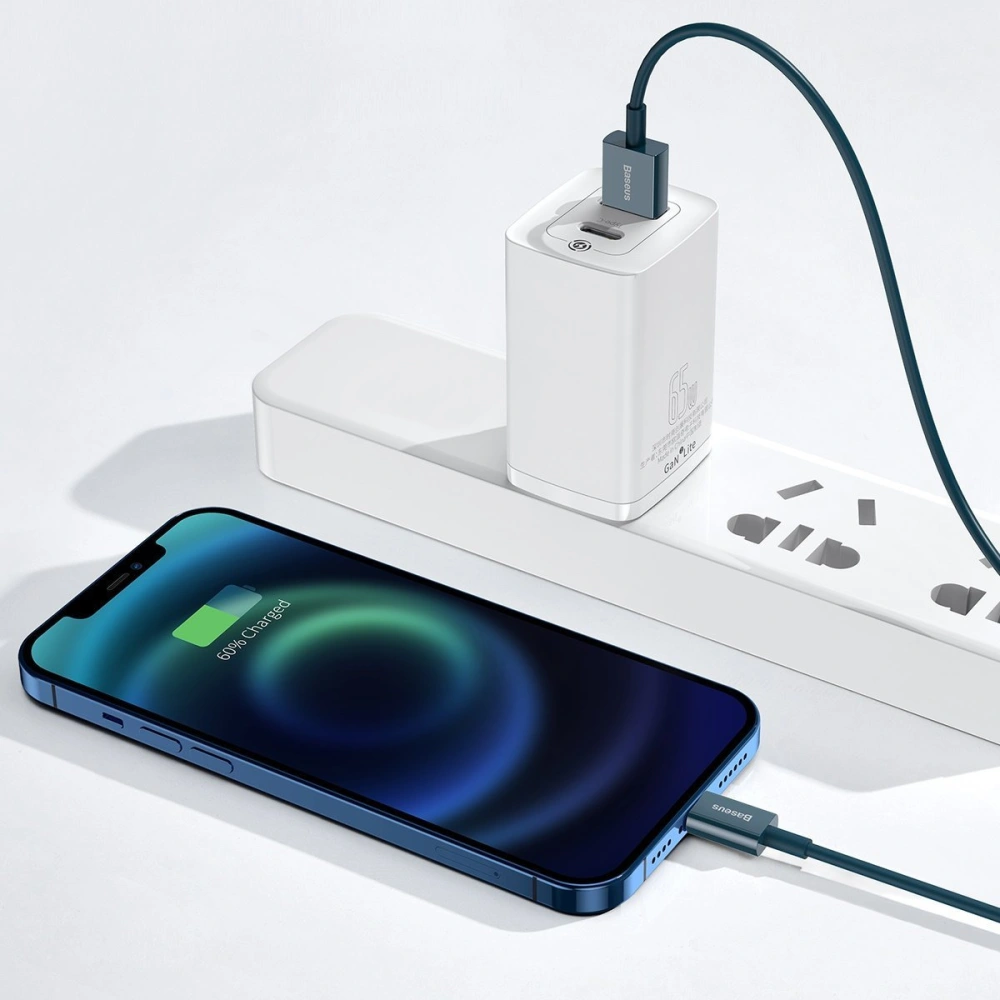 Hurtownia GSM - Kabel USB do Lightning Baseus Superior Series, 2.4A, 1m (niebieski) - BSU2672BLU - {ean13} - Hurt