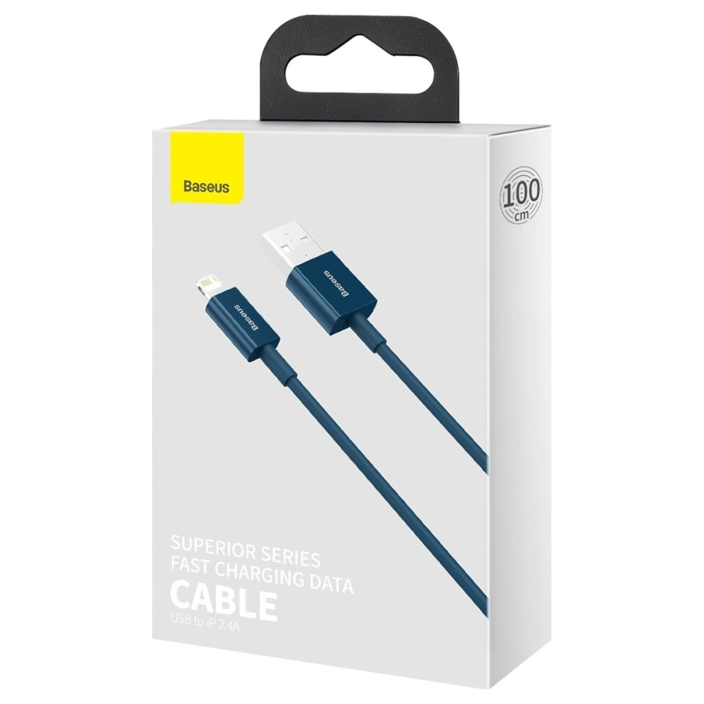 Hurtownia GSM - Kabel USB do Lightning Baseus Superior Series, 2.4A, 1m (modrý) - BSU2672BLU - {ean13} - Hurt