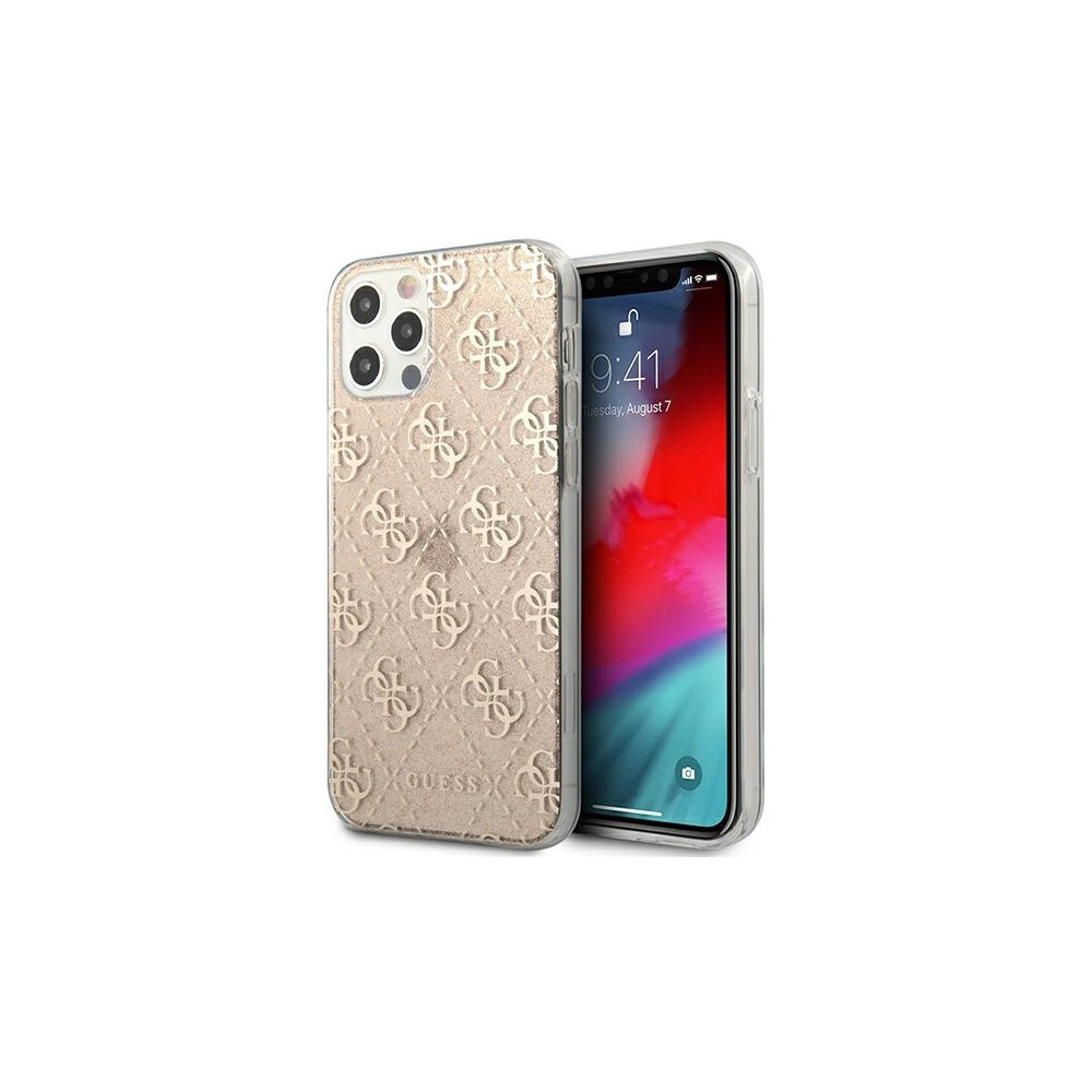 Hurtownia GSM - Etui Guess GUHCP12LPCU4GLGO Apple iPhone 12 Pro Max zlatý/gold tvrdý kryt 4G Glitter - GUE965GLD - {ean13} - Hurt