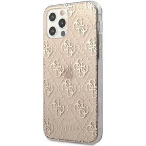Etui Guess GUHCP12LPCU4GLGO Apple iPhone 12 Pro Max zlatý/gold tvrdý kryt 4G Glitter